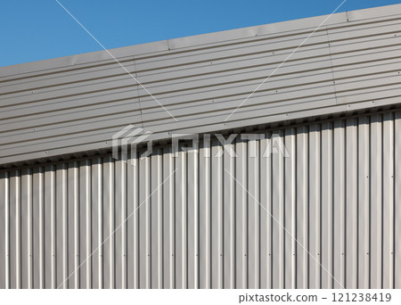 Aluminum corrugated metal wall 121238419