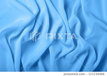 Background of blue textile folded pleats 121238466