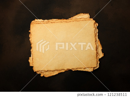 Stack of old vintage paper sheets 121238511