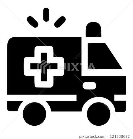 Ambulance vector icon. Ambulance vector icon. 121238622