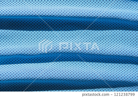 Abstract blue and white striped pattern with texture detail in close up view Abstract blue and white striped pattern with texture detail in close up view 121238799