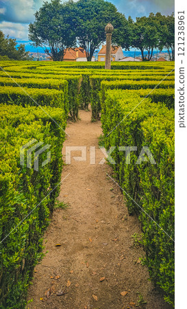 Alleys in the park of the city of Porto, Portugal, in the summer on a sunny day. Alleys in the park of the city of Porto, Portugal, in the summer on a sunny day. 121238961