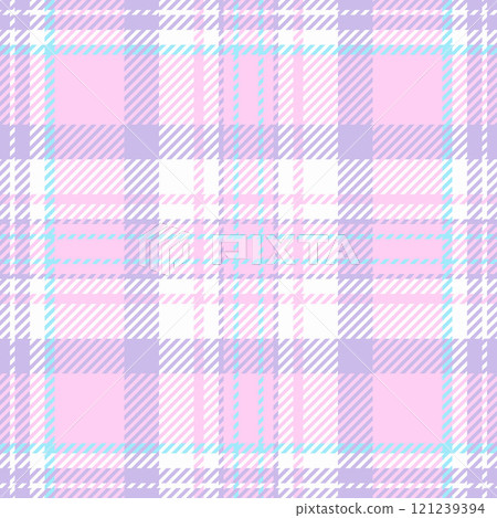 Halloween vector fabric check, gift card textile pattern texture. Preppy tartan plaid background seamless in light and white colors. 121239394