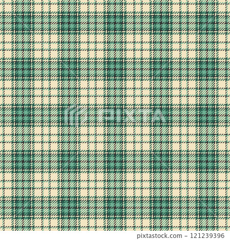 Faded pattern background fabric, refresh tartan textile plaid. British vector texture check seamless in light and teal colors. 121239396