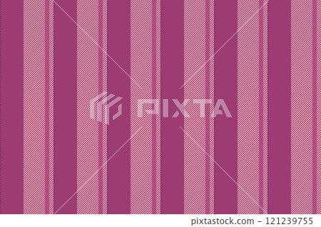 Quality lines vector fabric, graphical textile background vertical. Attire stripe texture pattern seamless in pink and light colors. 121239755