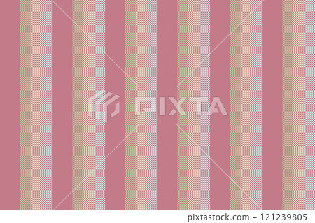 Rrade lines textile stripe, canvas seamless vertical pattern. Jug fabric texture vector background in red and light colors. 121239805