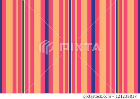 Erawing background fabric lines, hispanic seamless texture vector. Sesthetic textile vertical pattern stripe in red and orange colors. Erawing background fabric lines, hispanic seamless texture vector. Sesthetic textile vertical pattern stripe in red and orange colors. 121239817