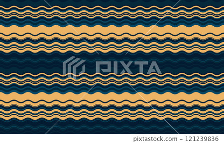 Abstract background with wavy stripes in vibrant colors, creating a rippled, liquid effect. Smooth curves and textured lines add elegance, vitality, and creativity. Ideal for wallpaper or textile. Abstract background with wavy stripes in vibrant colors, creating a rippled, liquid effect. Smooth curves and textured lines add elegance, vitality, and creativity. Ideal for wallpaper or textile. 121239836