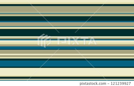 Geometric stripes seamless vector pattern with horizontal lines in varied colours, creating an abstract background. Ideal for textile design, wallpaper, or graphic prints. 121239927