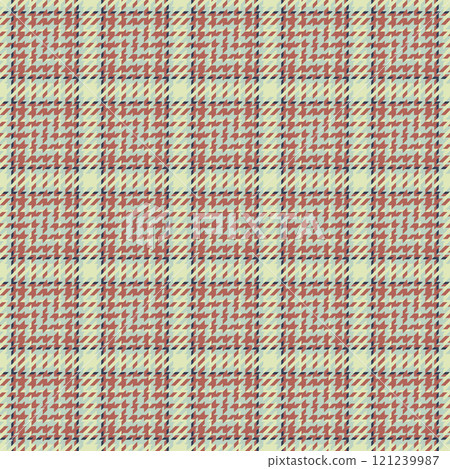 Rug texture background pattern, overlay tartan vector fabric. Composition check plaid textile seamless in light and red colors. 121239987