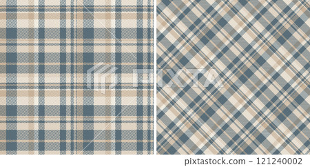 Fabric plaid textile of pattern background texture with a seamless check tartan vector. Set in fall colors. Picture frame ideas. 121240002
