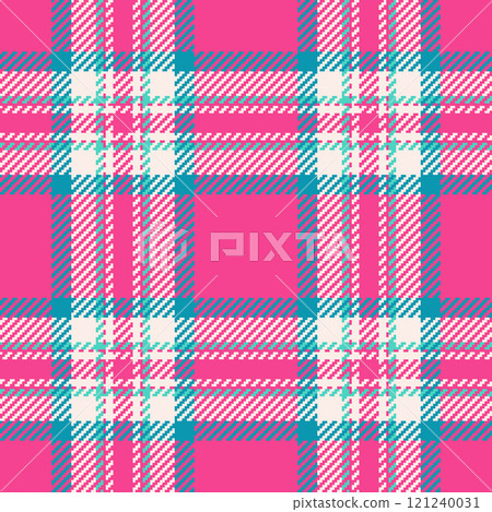 Pillow check texture vector, christmas card fabric tartan background. Japan textile pattern plaid seamless in pink and linen colors. 121240031