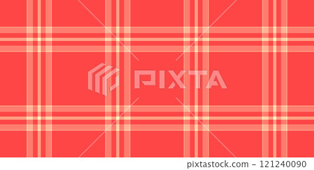 Contour pattern fabric tartan, commercial textile check seamless. Brand plaid texture background vector in red and salmon colors. Contour pattern fabric tartan, commercial textile check seamless. Brand plaid texture background vector in red and salmon colors. 121240090