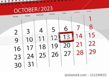 Calendar 2024, deadline, day, month, page, organizer, date, December, friday, number 13 121240635
