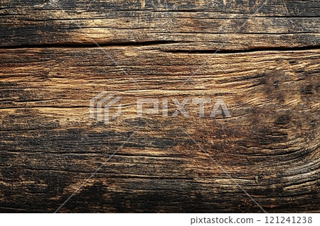Closeup of wooden planks showing grain and texture 121241238
