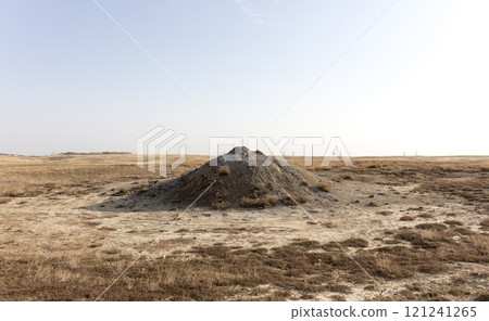 photo of a mud volcano eruption, landscape photography photo of a mud volcano eruption, landscape photography 121241265