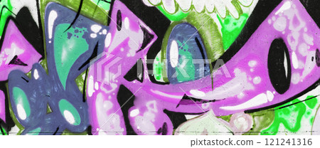 Street wall graffiti, urban art 121241316