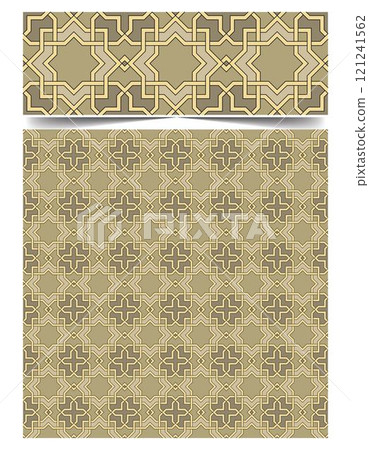 Seamless moroccan pattern background with flowers illustration clip-art Seamless moroccan pattern background with flowers illustration clip-art 121241562