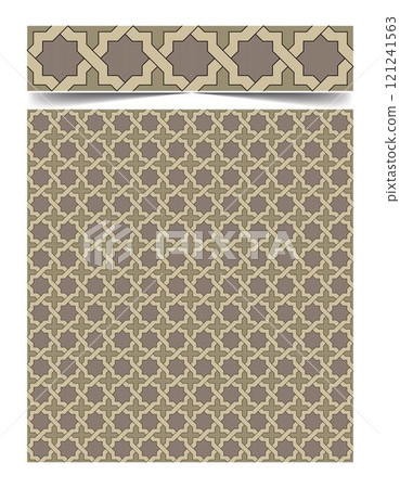 Seamless moroccan pattern background with flowers illustration clip-art Seamless moroccan pattern background with flowers illustration clip-art 121241563