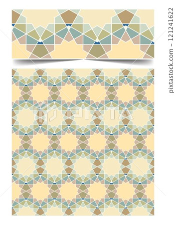 Seamless moroccan pattern background with flowers illustration clip-art Seamless moroccan pattern background with flowers illustration clip-art 121241622
