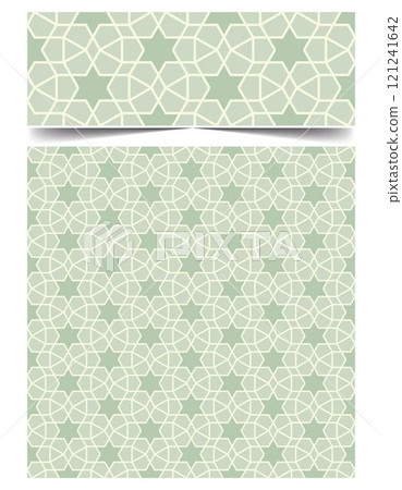 Seamless moroccan pattern background with flowers illustration clip-art 121241642