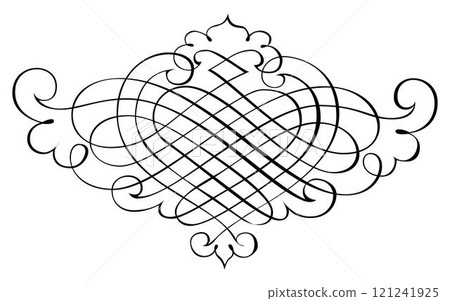 Abstract arabic Vintage Decorative Calligraphy Ornamental Silhouette symbol for tattoo isolated vector illustration Abstract arabic Vintage Decorative Calligraphy Ornamental Silhouette symbol for tattoo isolated vector illustration 121241925