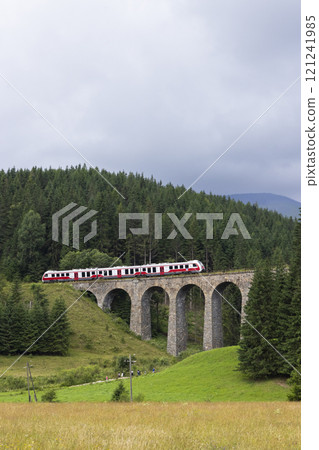 Railway bridge Chramossky viadukt near Telgart, Horehronie, Slovakia 121241985