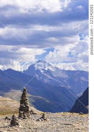 Landscape near Col de l'Iseran, Savoy, France 121242081
