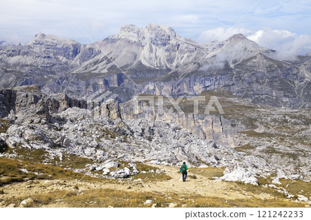 Trekking in Dolomites, Italy Trekking in Dolomites, Italy 121242233