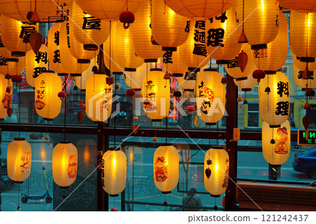 Yellow Chinese lanterns Yellow Chinese lanterns 121242437