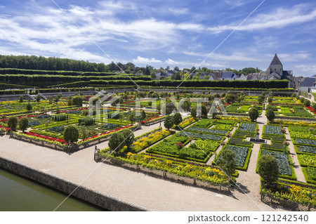 Chateau de Villandry, UNESCO World Heritage Site, Villandry, Indre-et-Loire, Pays de la Loire, France Chateau de Villandry, UNESCO World Heritage Site, Villandry, Indre-et-Loire, Pays de la Loire, France 121242540
