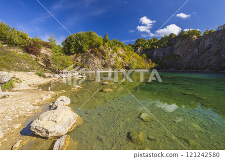 Benatina travertine, natural monument and protected landscape area Vihorlat, Slovakia 121242580
