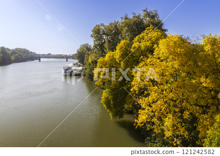 Confluence of Bodrog and Tisza rivers in Tokaj town, Tokaj region, UNESCO site, Great Plain, North Hungary Confluence of Bodrog and Tisza rivers in Tokaj town, Tokaj region, UNESCO site, Great Plain, North Hungary 121242582