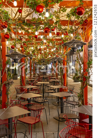 Christmas decorations in downtown, Vienna, Austria 121242658