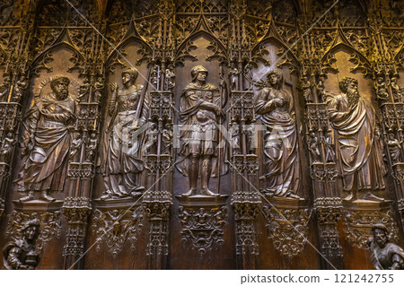 interior of the cathedral of Sainte-Marie in Auch, Gers department, Occitanie, France interior of the cathedral of Sainte-Marie in Auch, Gers department, Occitanie, France 121242755