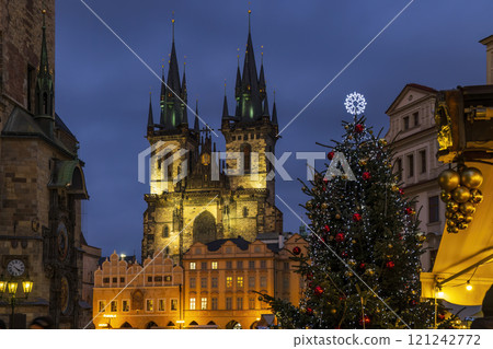 Old Town Square at Christmas time, Prague, Czech Republic Old Town Square at Christmas time, Prague, Czech Republic 121242772