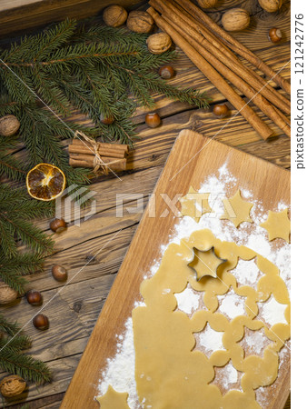 making of the Christmas cookies 121242776