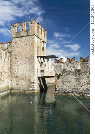 Sirmione castle, Lake Garda, Lombardy region, Italy 121242802