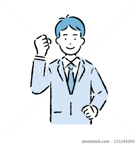 一個穿著西裝做膽量姿勢的男人 一個穿著西裝做膽量姿勢的男人 121243203