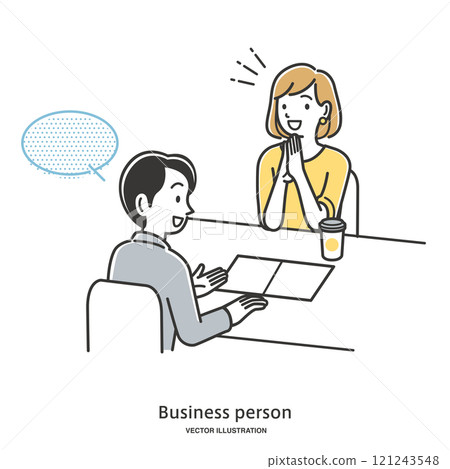 諮詢男性顧問的年輕女性 121243548