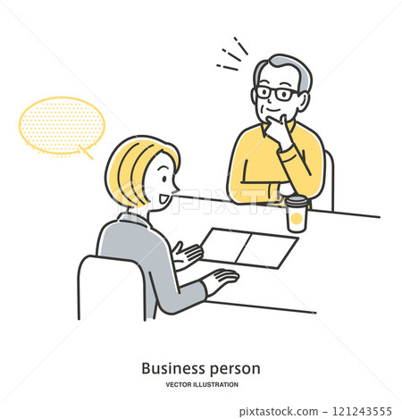 諮詢女顧問的老人 121243555