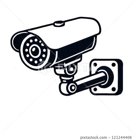 安全攝像頭插圖 121244406