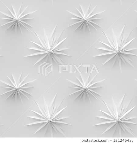 A seamless pattern featuring textured white starfish-like shapes on a light gray background,seamless pattern background 121246453