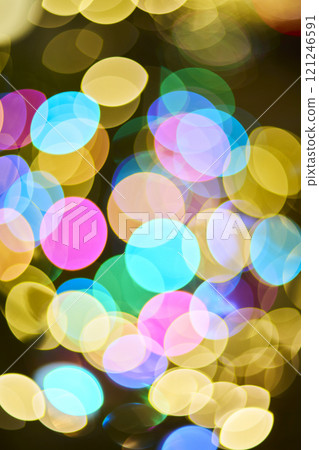 七彩球散景背景素材 121246591