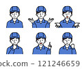 Pose set of a man wearing work clothes 121246659