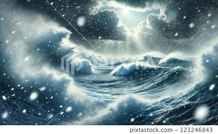 海和暴風雪 121246843