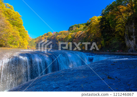 Fukiware Falls surrounded by autumn leaves Fukiware Falls surrounded by autumn leaves 121246867