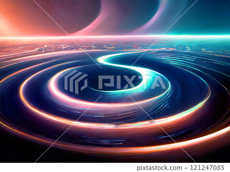 Rotating abstract light swirl 121247085