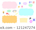 Speech bubbles and emotion icon set 121247274