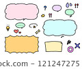 Speech bubbles and emotion icon set 121247275